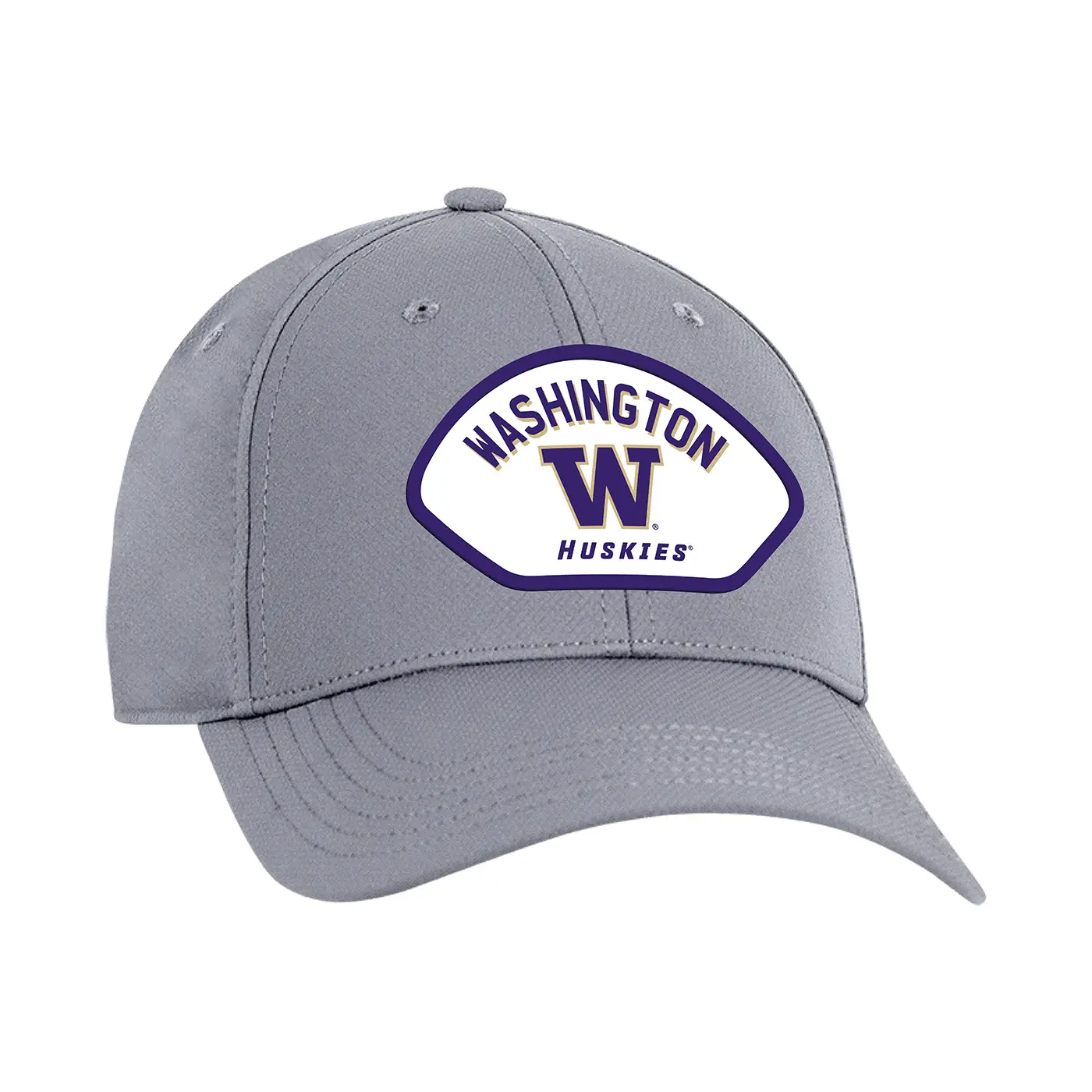 Ahead Light Gray Washington Huskies Patch Stratus Adjustable Hat