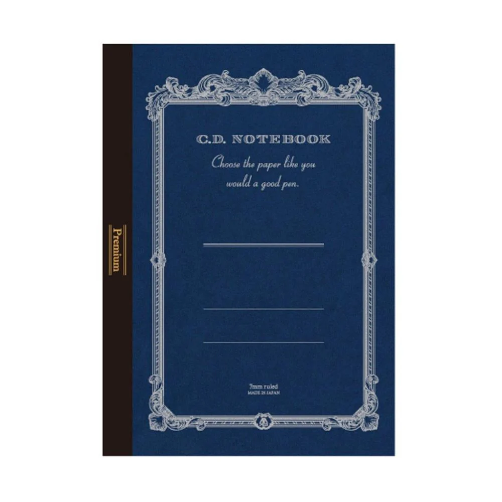 Apica Blue Premium CD 7mm Ruled A5 Notebook 96 Count