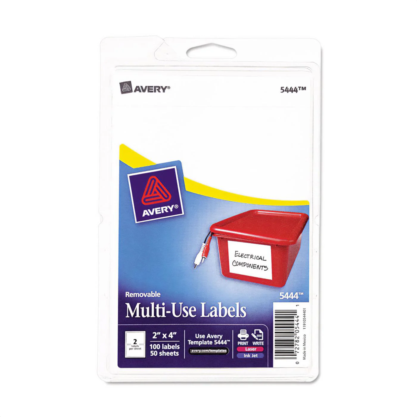 Avery White Removable Multiuse 2"x4" Labels 100 Count - Image 3