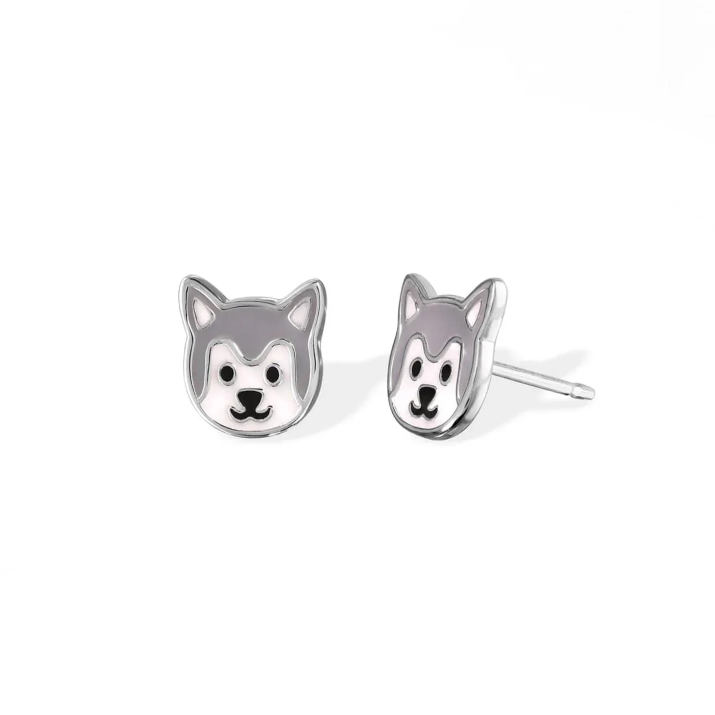Boma Husky Dog Stud Earrings