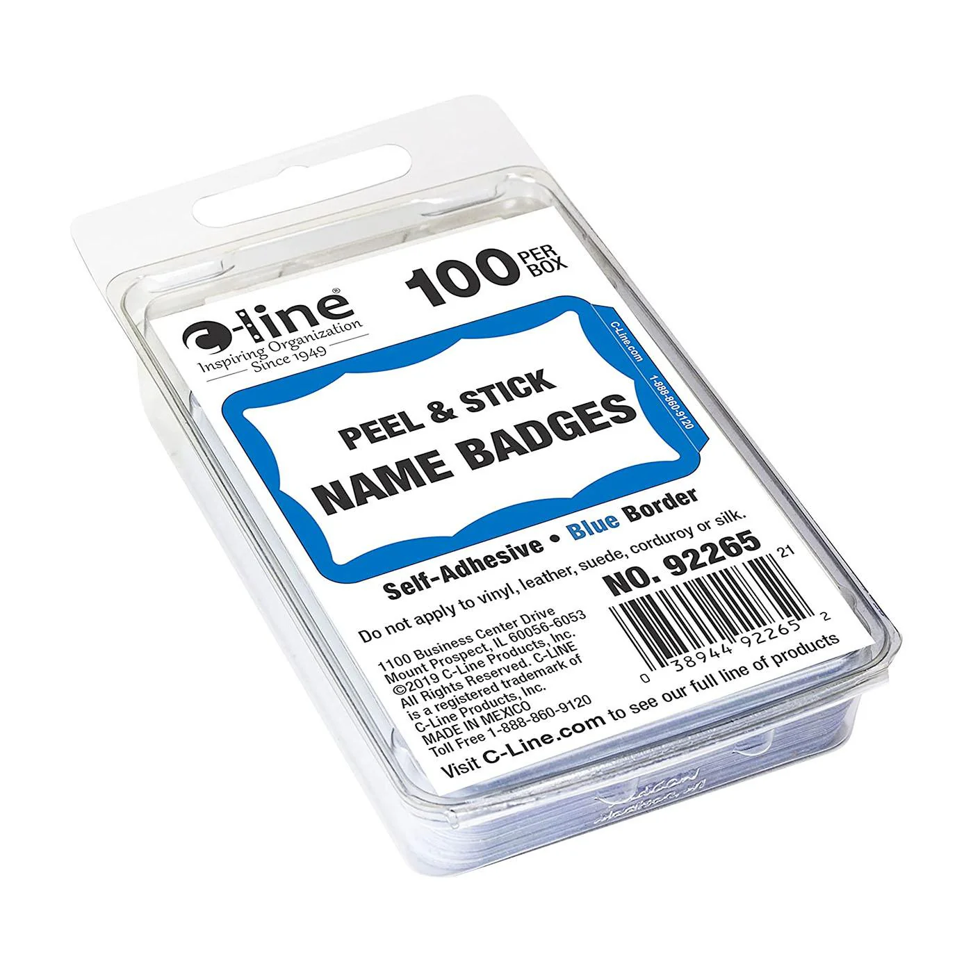 C-Line Self-Adhesive 3.5"x2.25" Name Badge 100 Count - Image 3