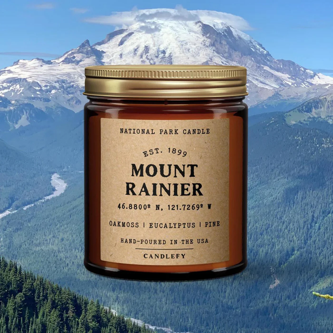 Candlefy Mount Rainier National Park Candle 8oz - Image 3