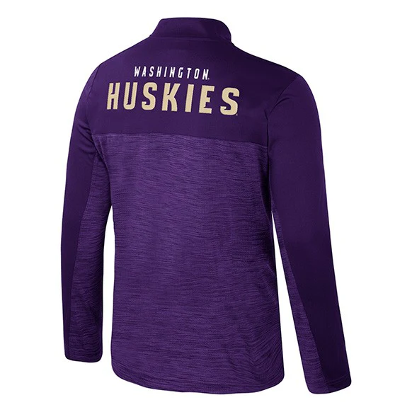 Colosseum Men's Washington Huskies SS26 Micro Mesh Quarter Zip Windshirt - Image 2