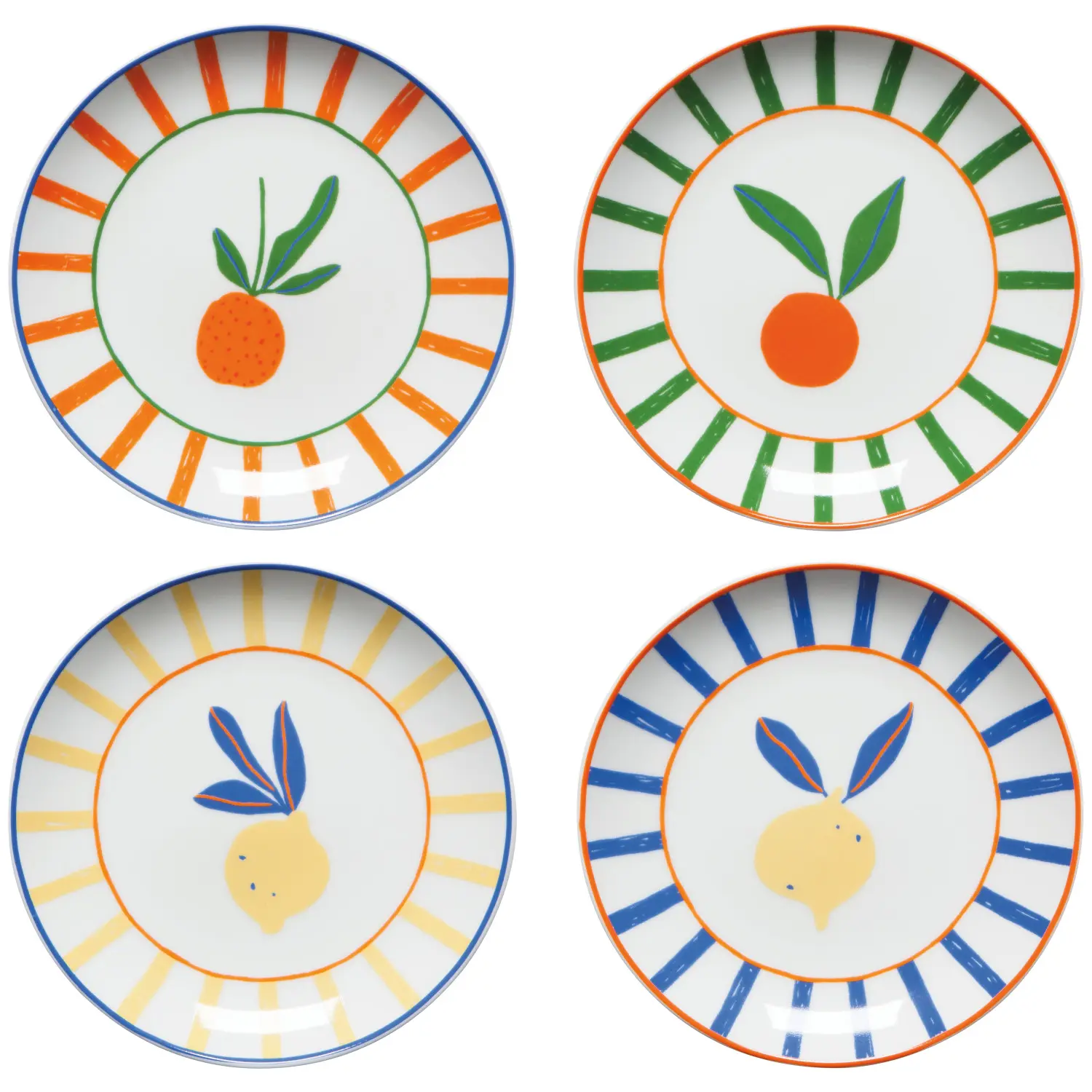Danica Citrus Burst Assorted Appetizer Plate