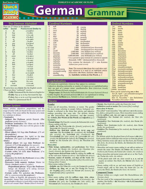German Grammar Bar Chart - Image 2