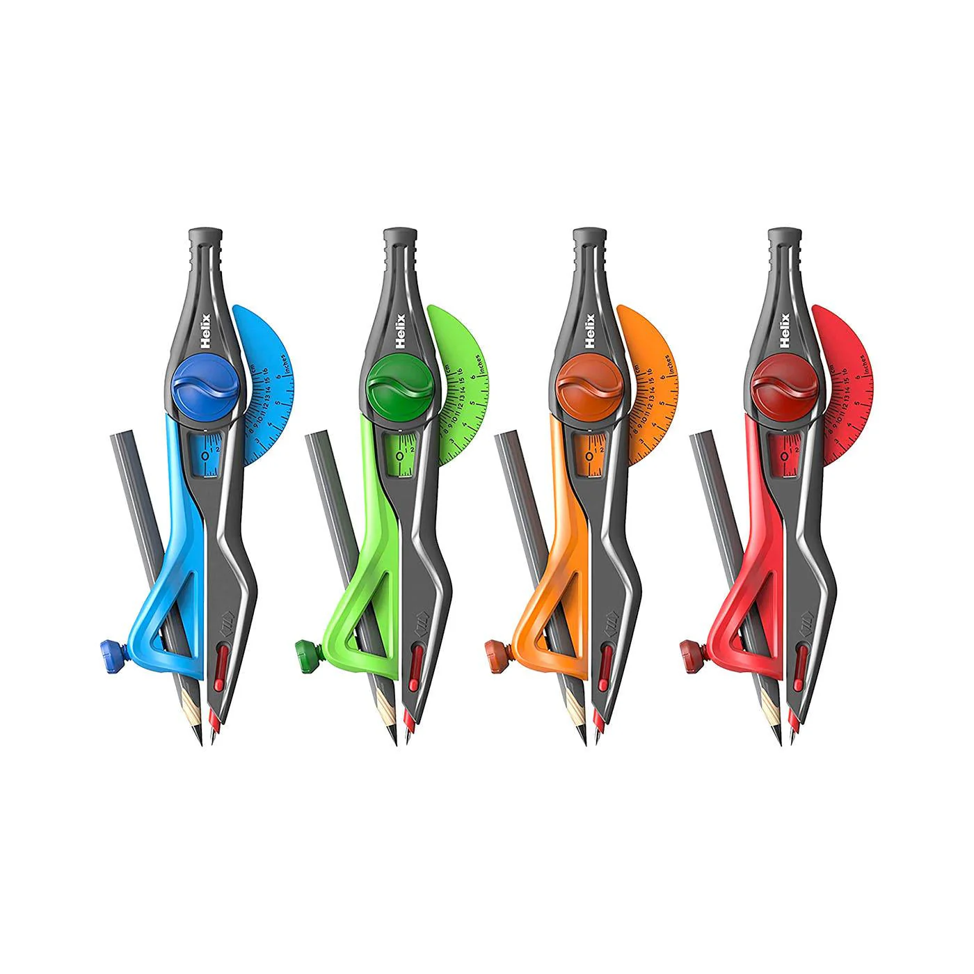 Helix Assorted Colors Plastic Universal Locking Compass - Image 2
