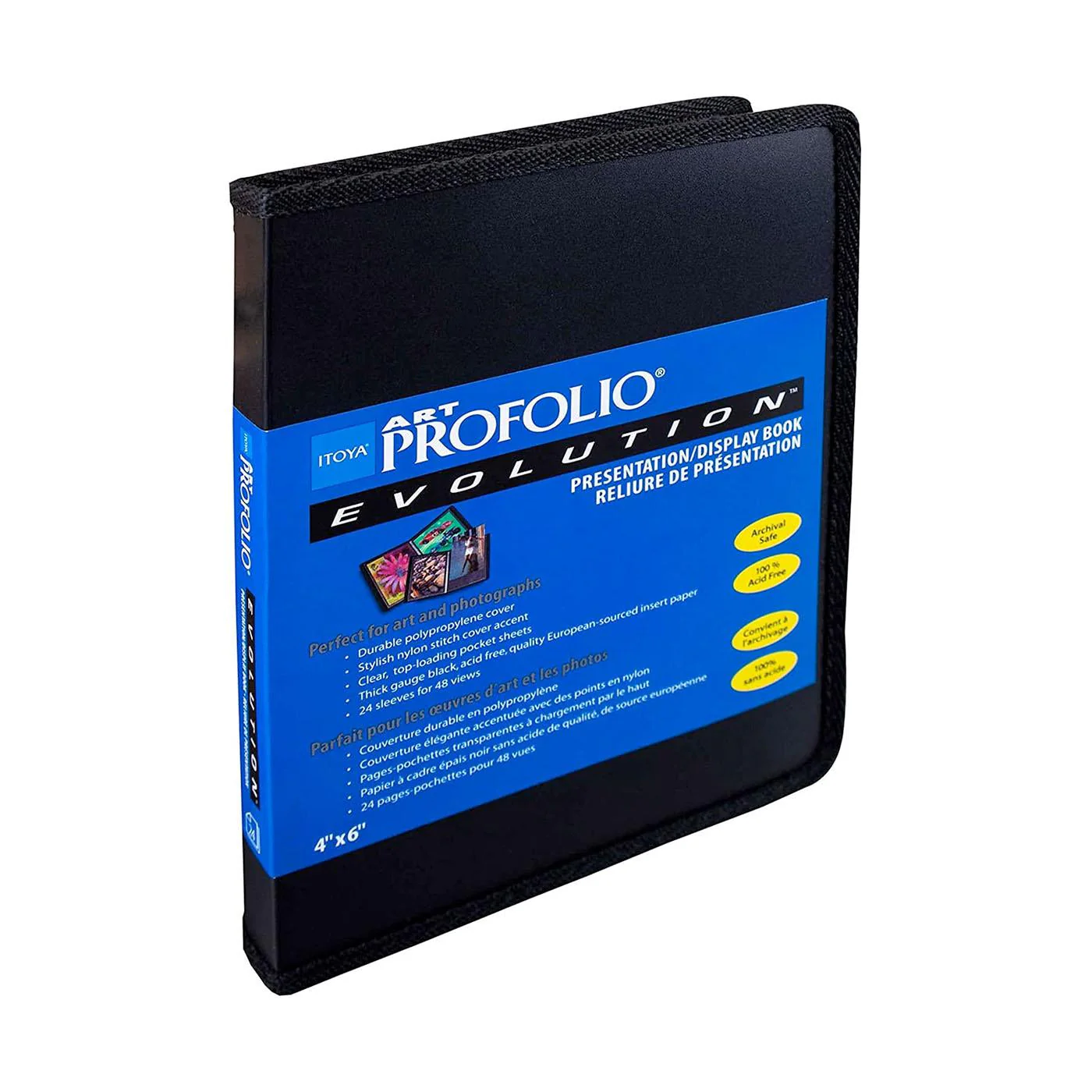 Itoya Black Evolution 4"x6" Presentation Display Book 24ct