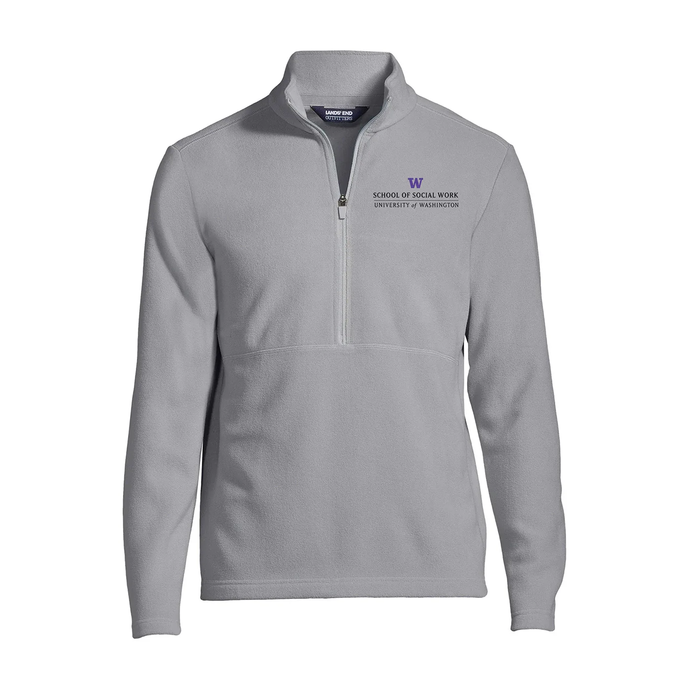 Lands' End Men's UW School of Social Work Thermacheck Fleece Quarter Zip - Image 3