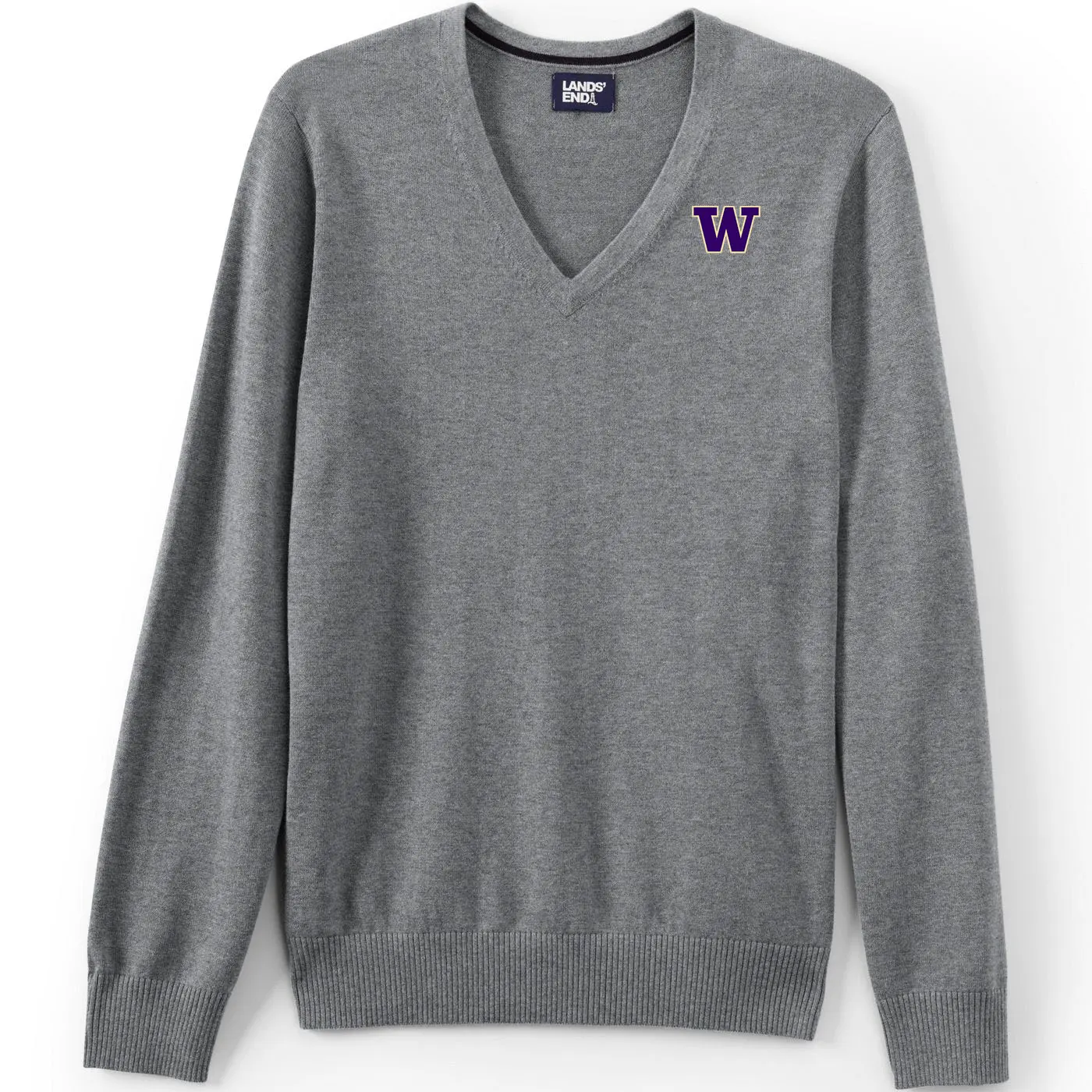 Lands' End Unisex UW Cotton Modal V-neck Pullover Sweater