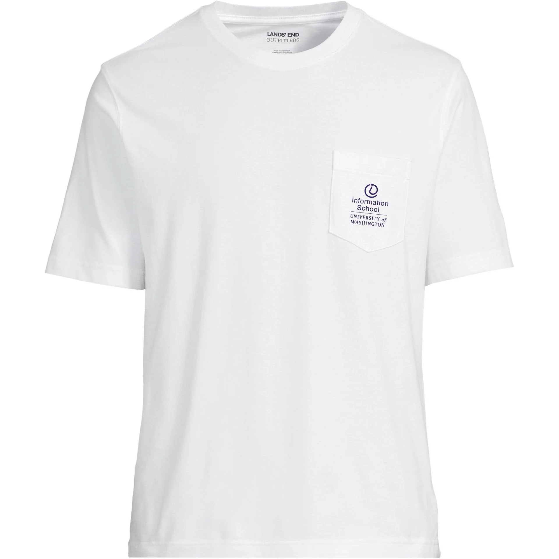 Lands' End Unisex UW Information School Short Sleeve Pocket T-Shirt - Image 3