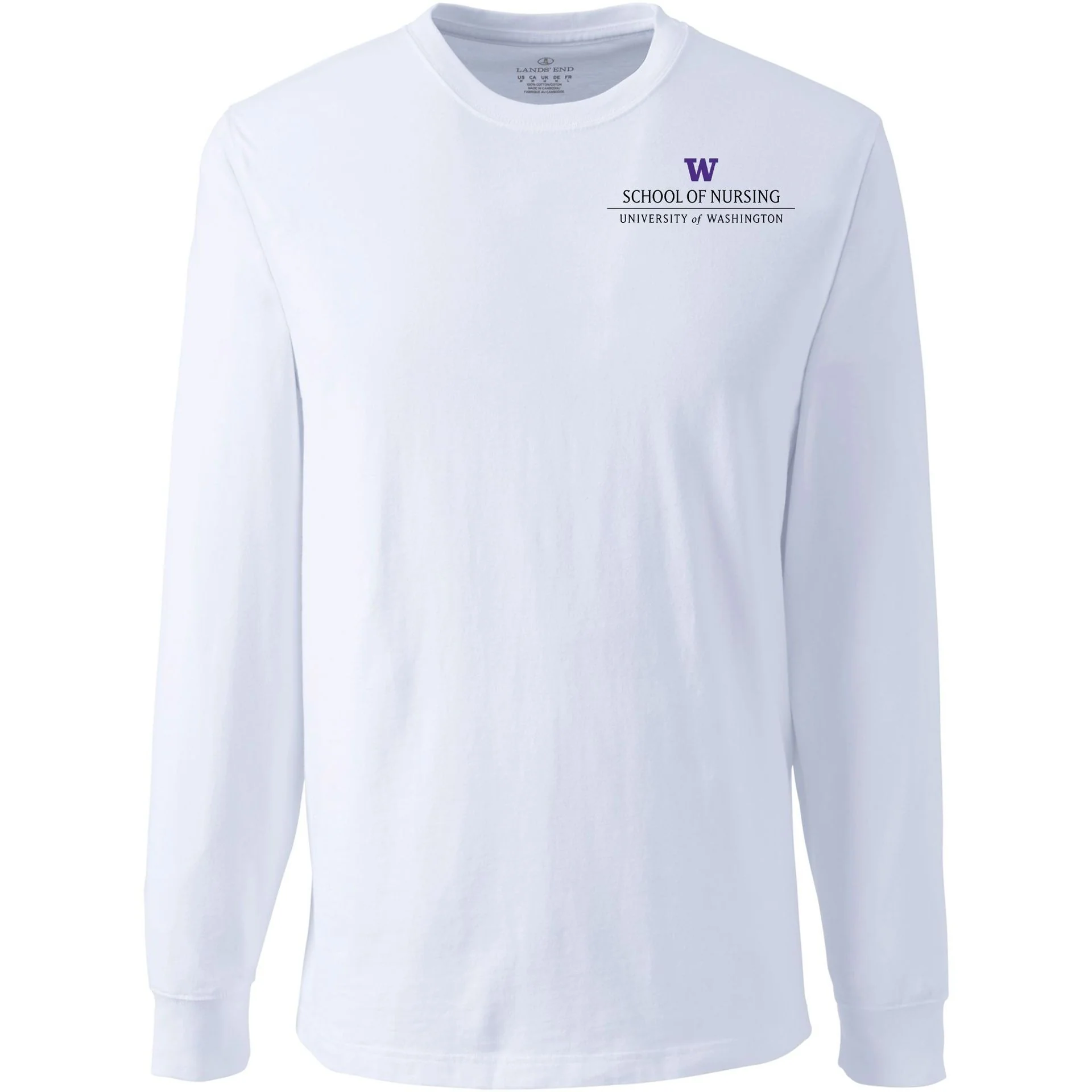 Lands' End Unisex UW School of Nursing Long Sleeve T-shirt - Image 3