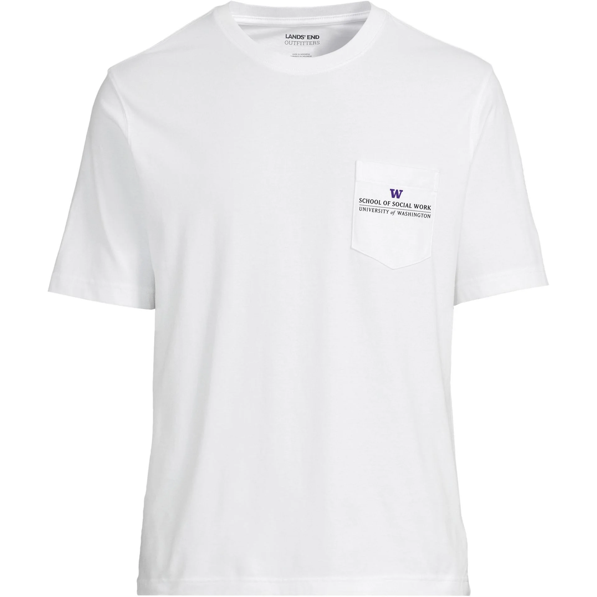 Lands' End Unisex UW School of Social Work Short Sleeve Pocket T-Shirt - Image 3