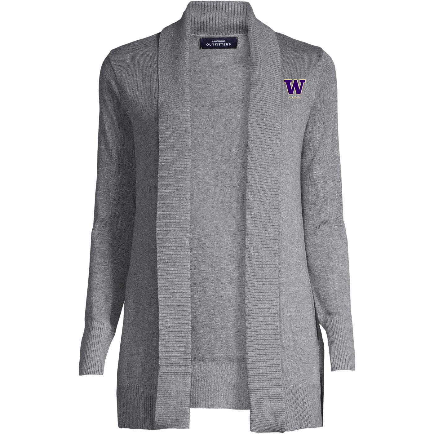 Lands' End Women's UW Alumni Cotton Modal Shawl Collar Cardigan Sweater - Image 4