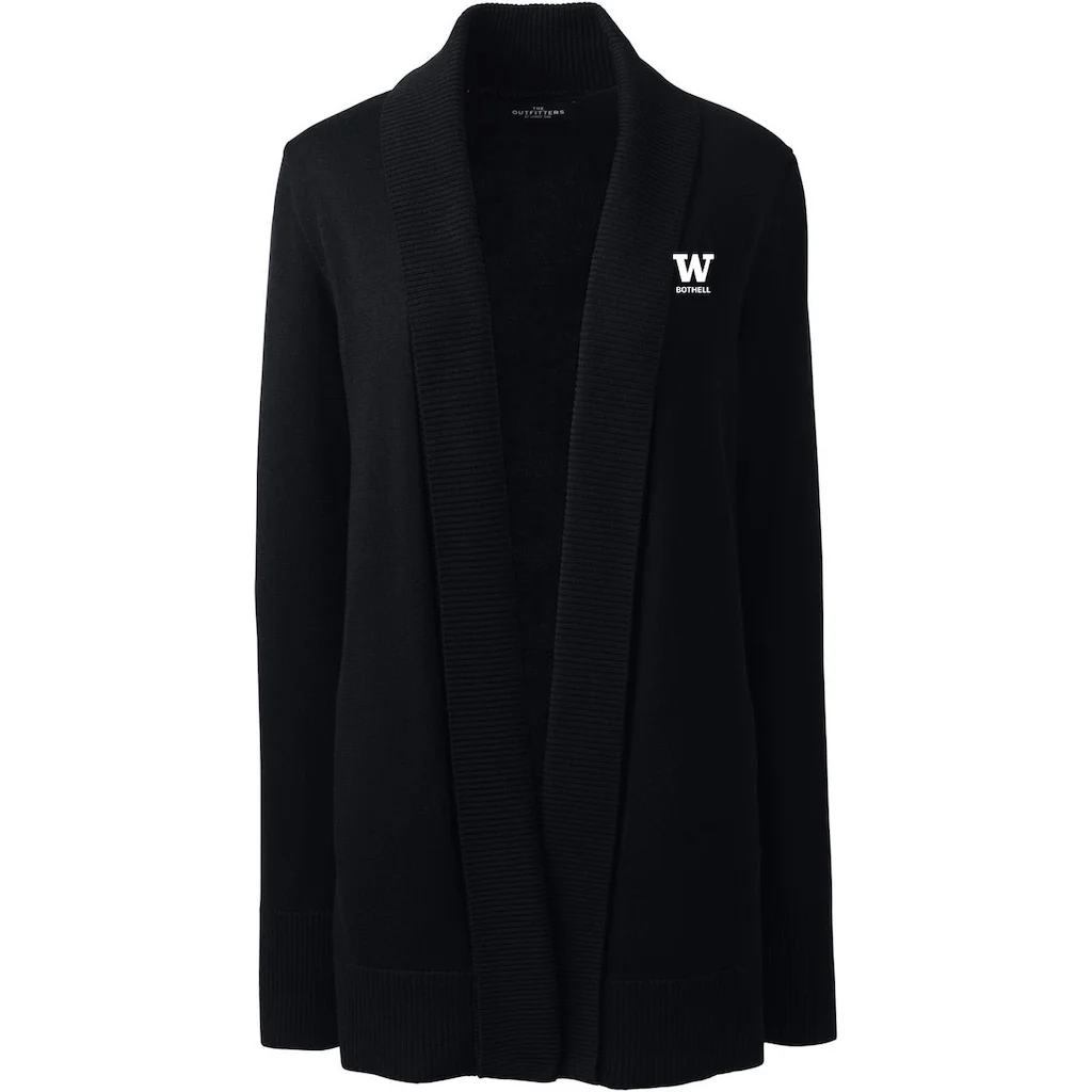 Lands' End Women's UW Bothell Cotton Modal Shawl Collar Cardigan Sweater - Image 5