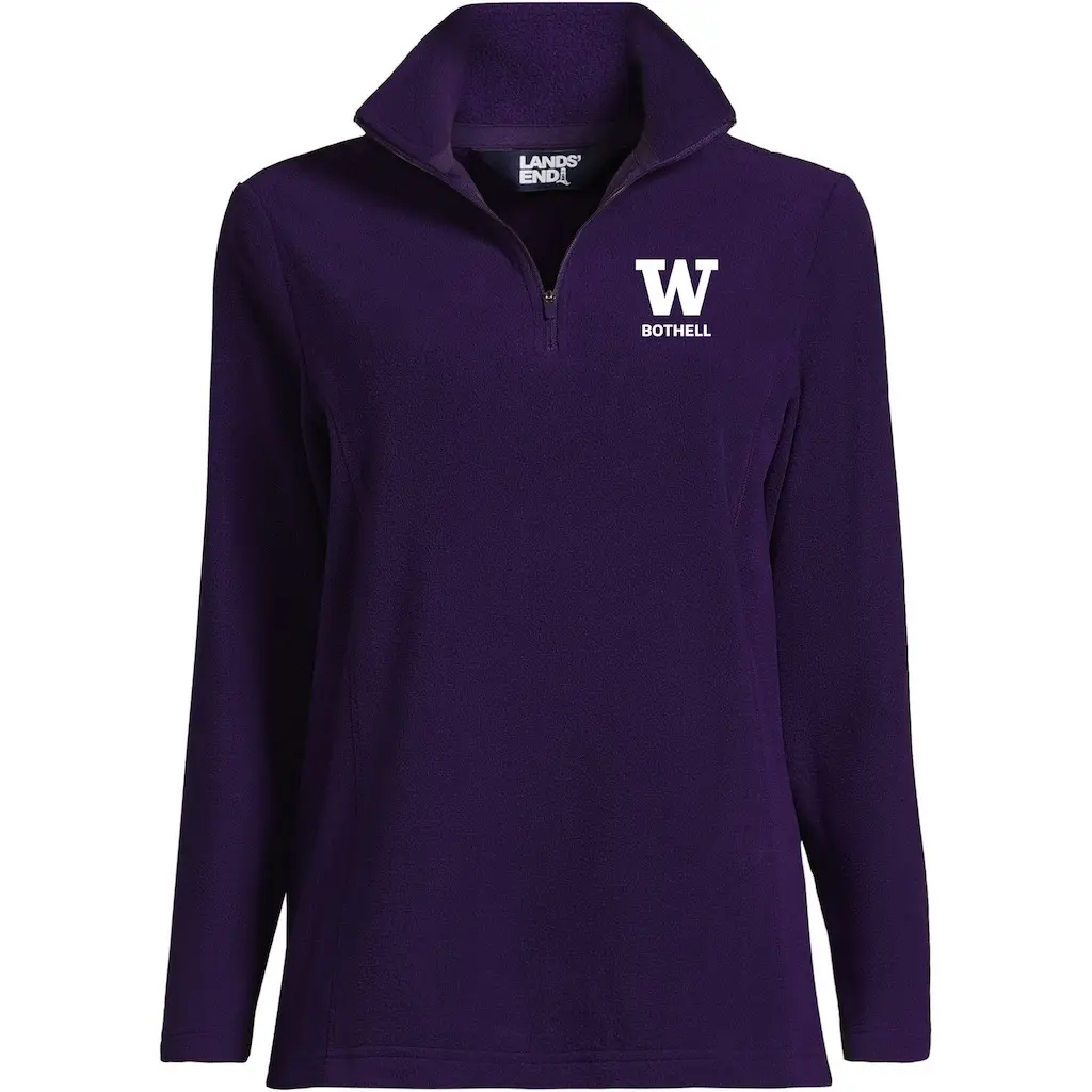 Lands' End Women's UW Bothell Thermacheck Fleece Quarter Zip