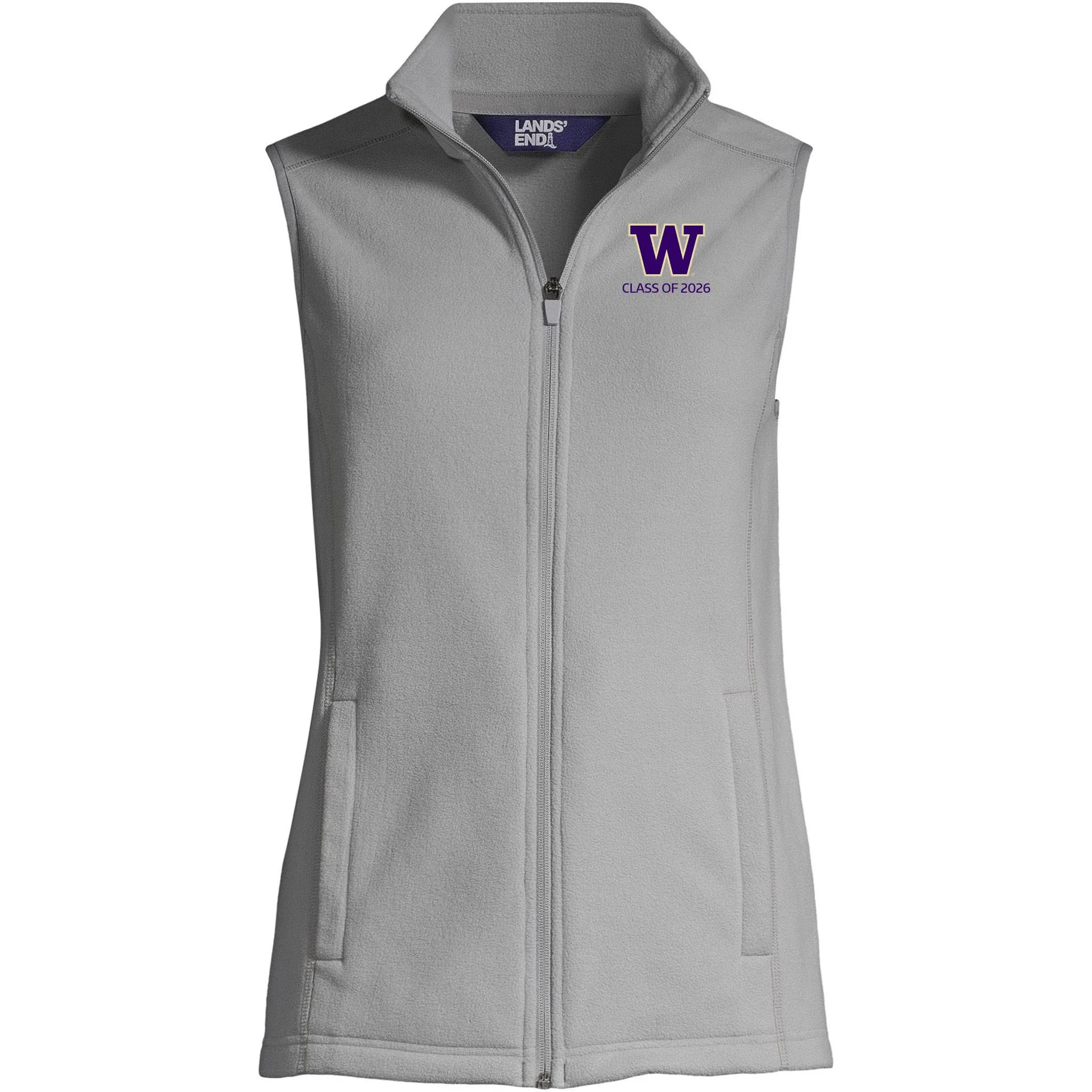 Lands' End Women's UW Class of 2026 ThermaCheck Fleece Vest - Image 3