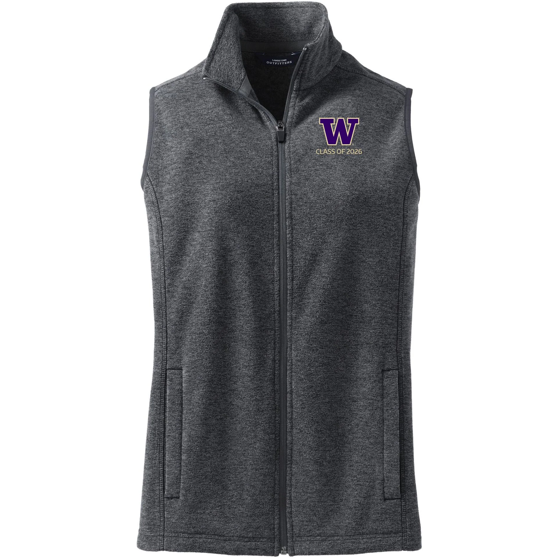 Lands' End Women's UW Class of 2026 ThermaCheck Fleece Vest - Image 4