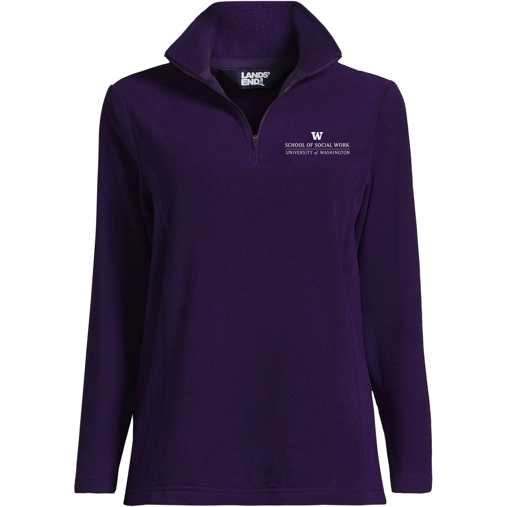 Lands' End Women's UW School of Social Work Thermacheck Fleece Quarter Zip - Image 3