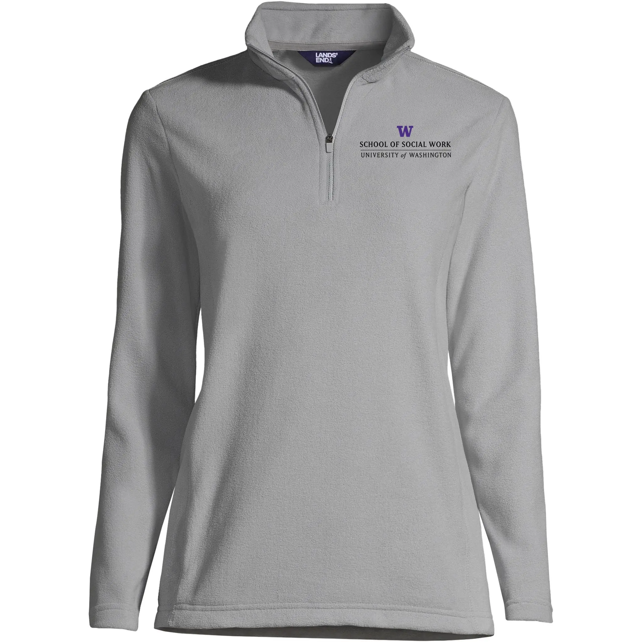 Lands' End Women's UW School of Social Work Thermacheck Fleece Quarter Zip - Image 4