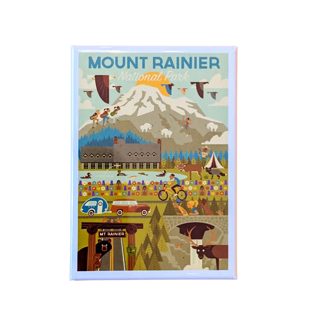 Lantern Press North Cascades Skiing Coaster - Image 2