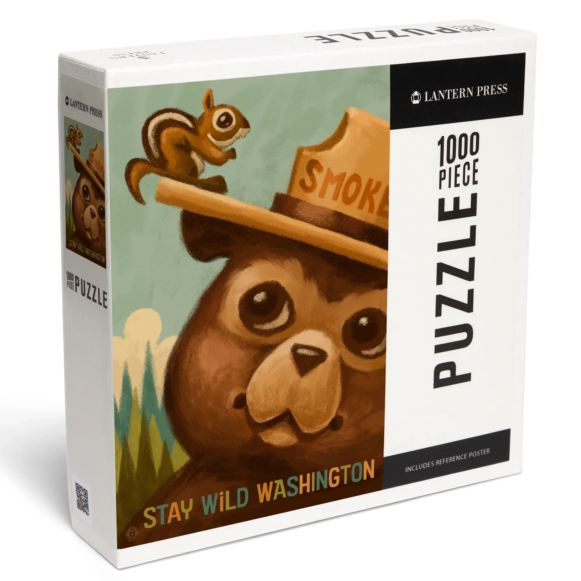Lantern Press Washington Smokey Bear & Squirrel Stay Wild 1000 pc Puzzle