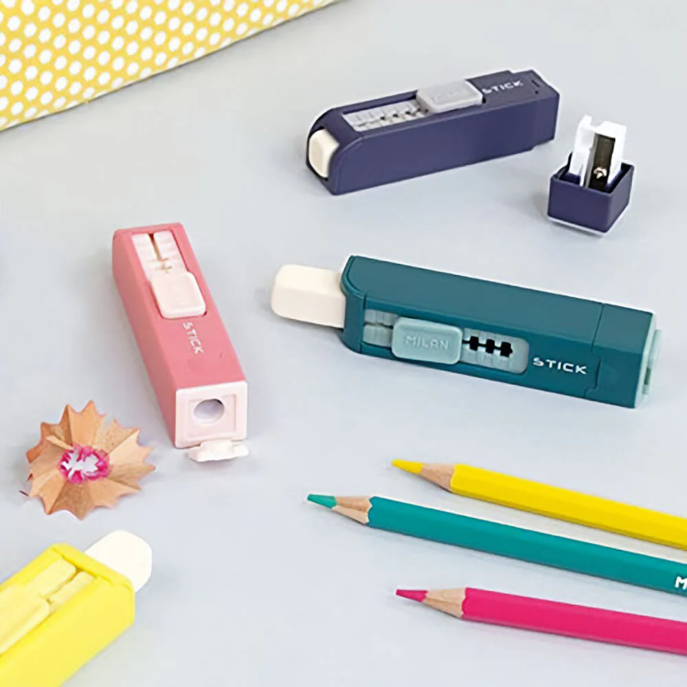 Milan Stick Sharpener & Eraser - Image 2