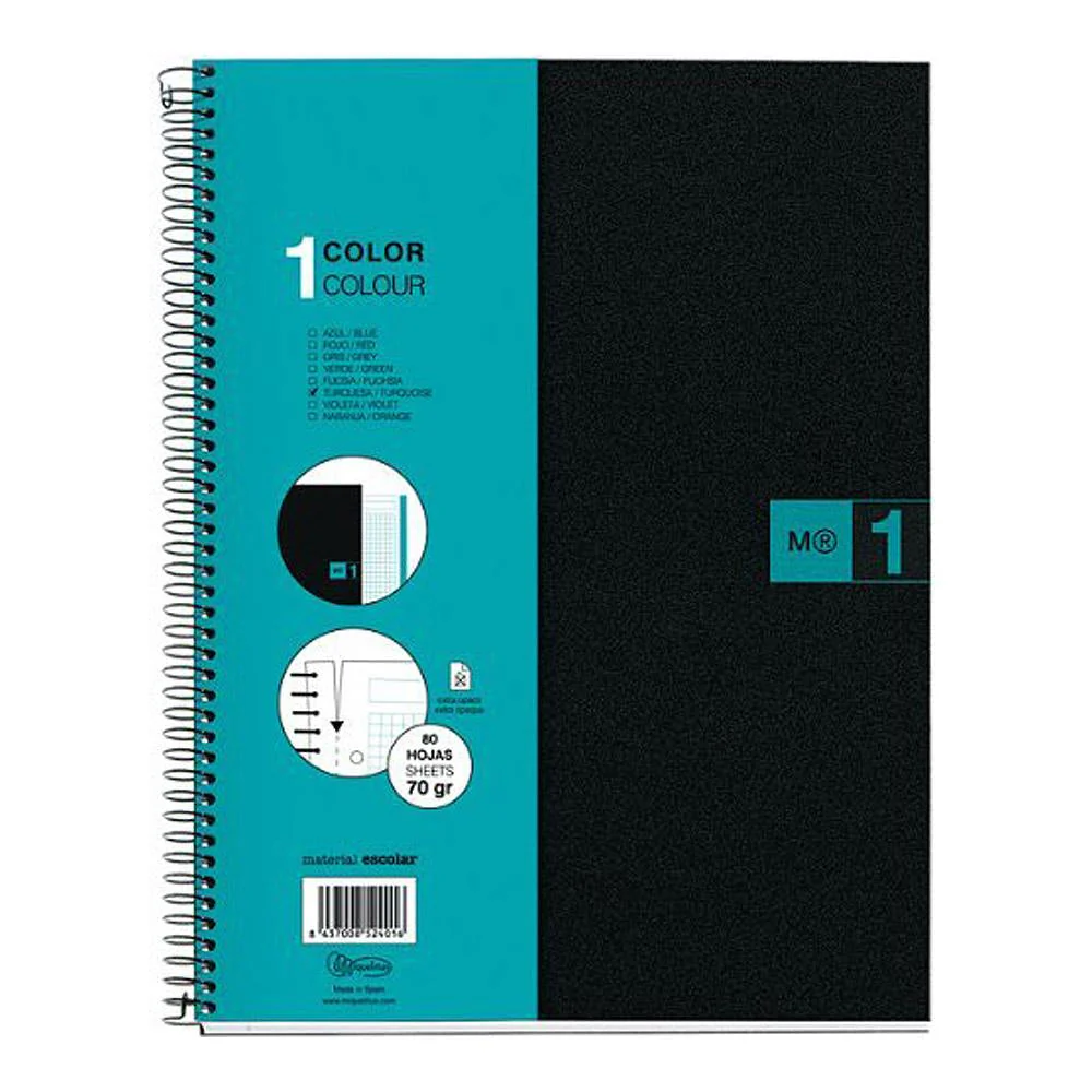 Miquelrius M Polypropylene NB1 Lined Spiral Bound Notebook 80ct - Image 12