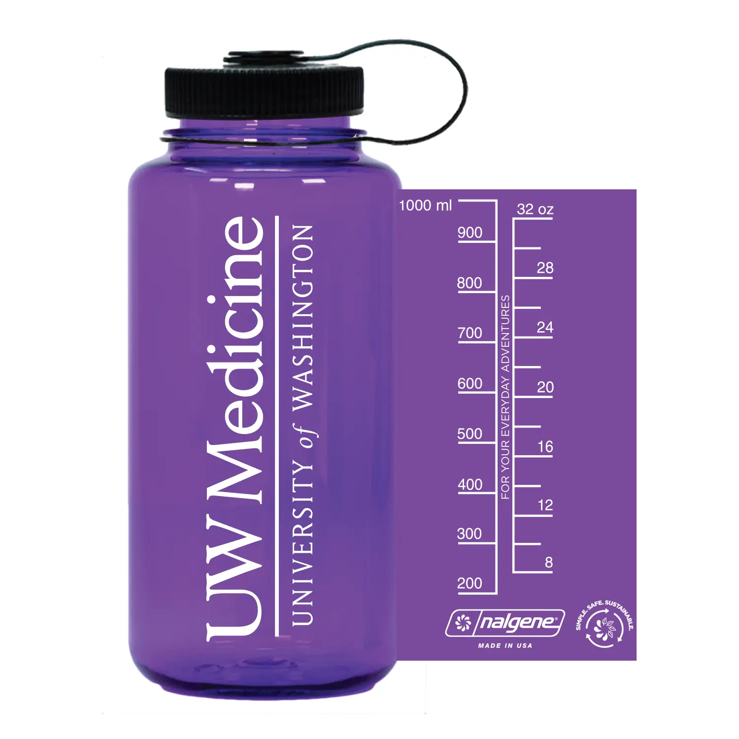Nalgene Purple UW Medicine Sustain Wide Mouth Water Bottle 32oz - Image 2