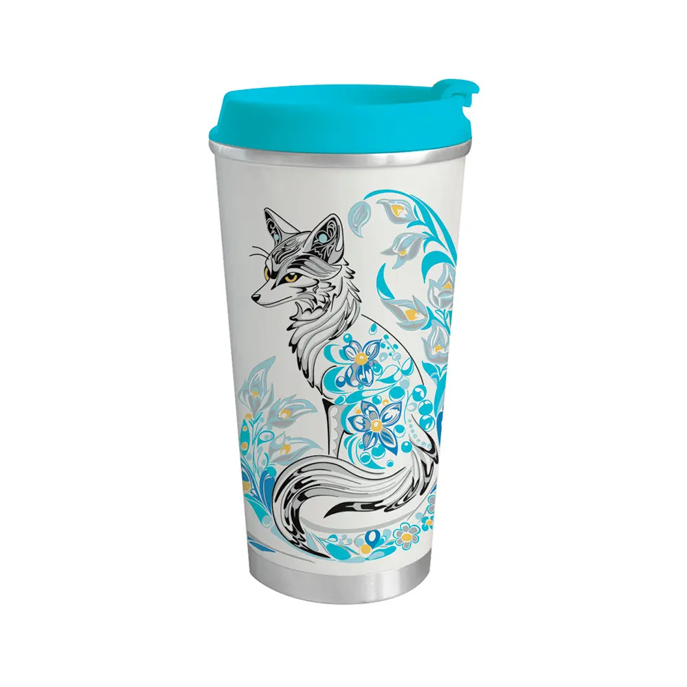 Native Northwest Foxy Art Travel Mug