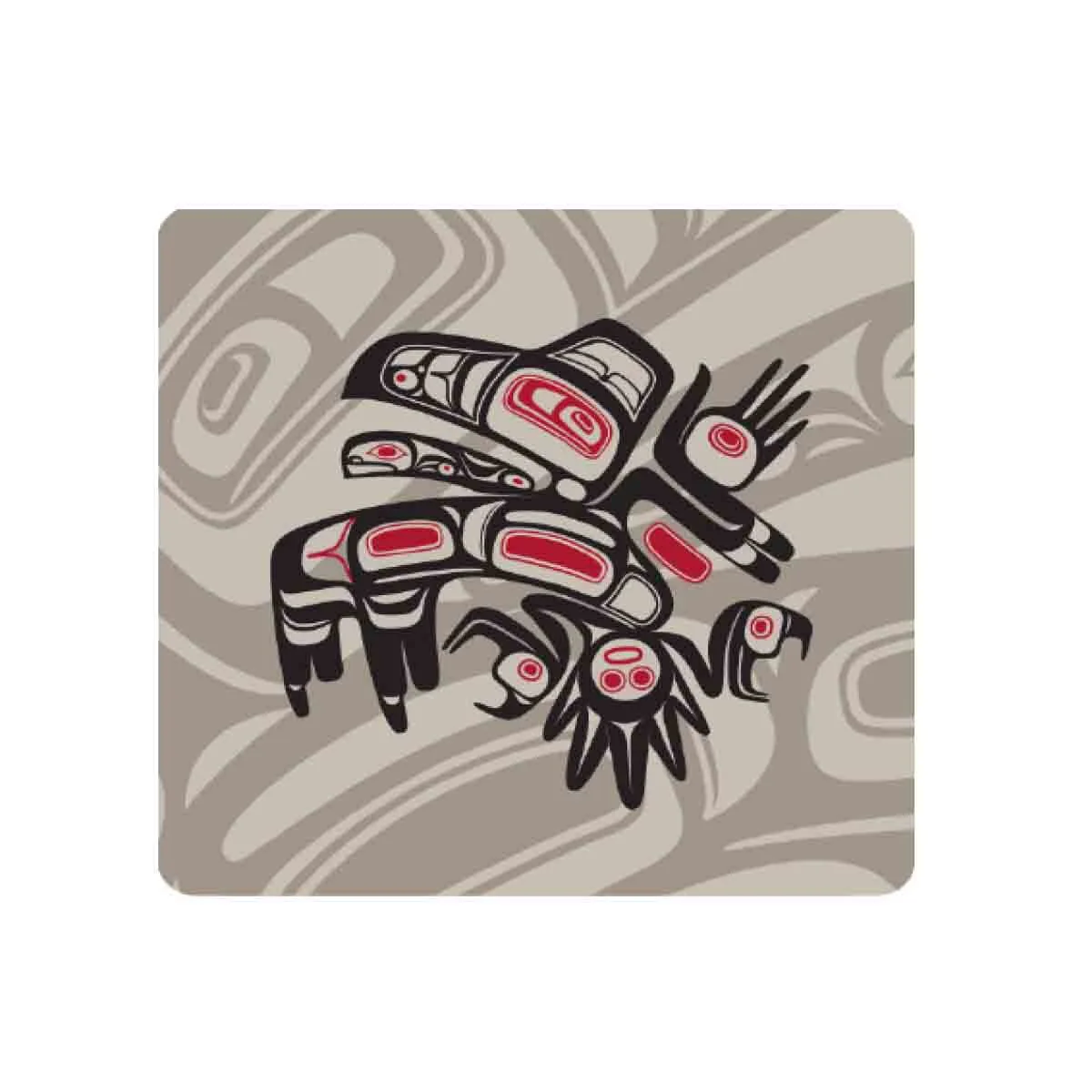 Native Northwest Running Raven Coaster
