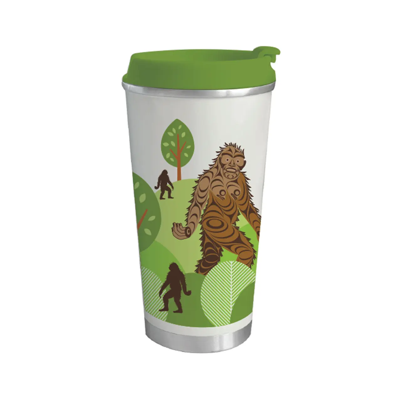 Native Northwest Sasquatch Art Travel Mug