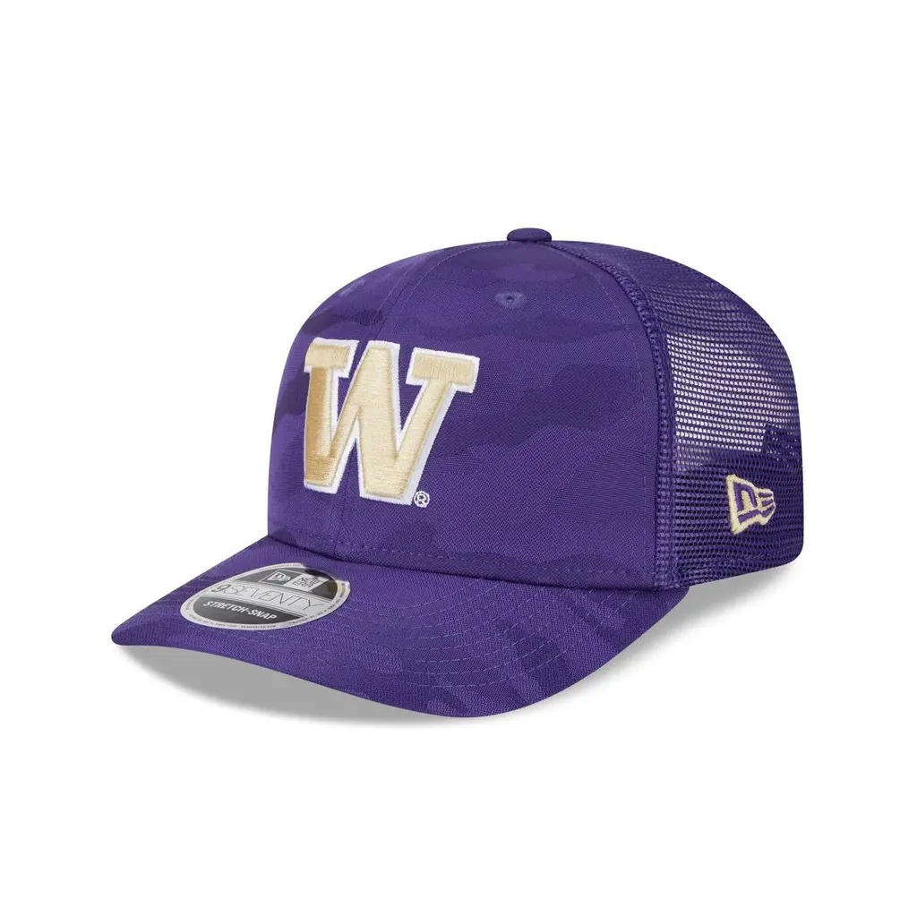 New Era Camo Purple 9Seventy Mesh Back Stretch Snap Adjustable Hat - Image 3