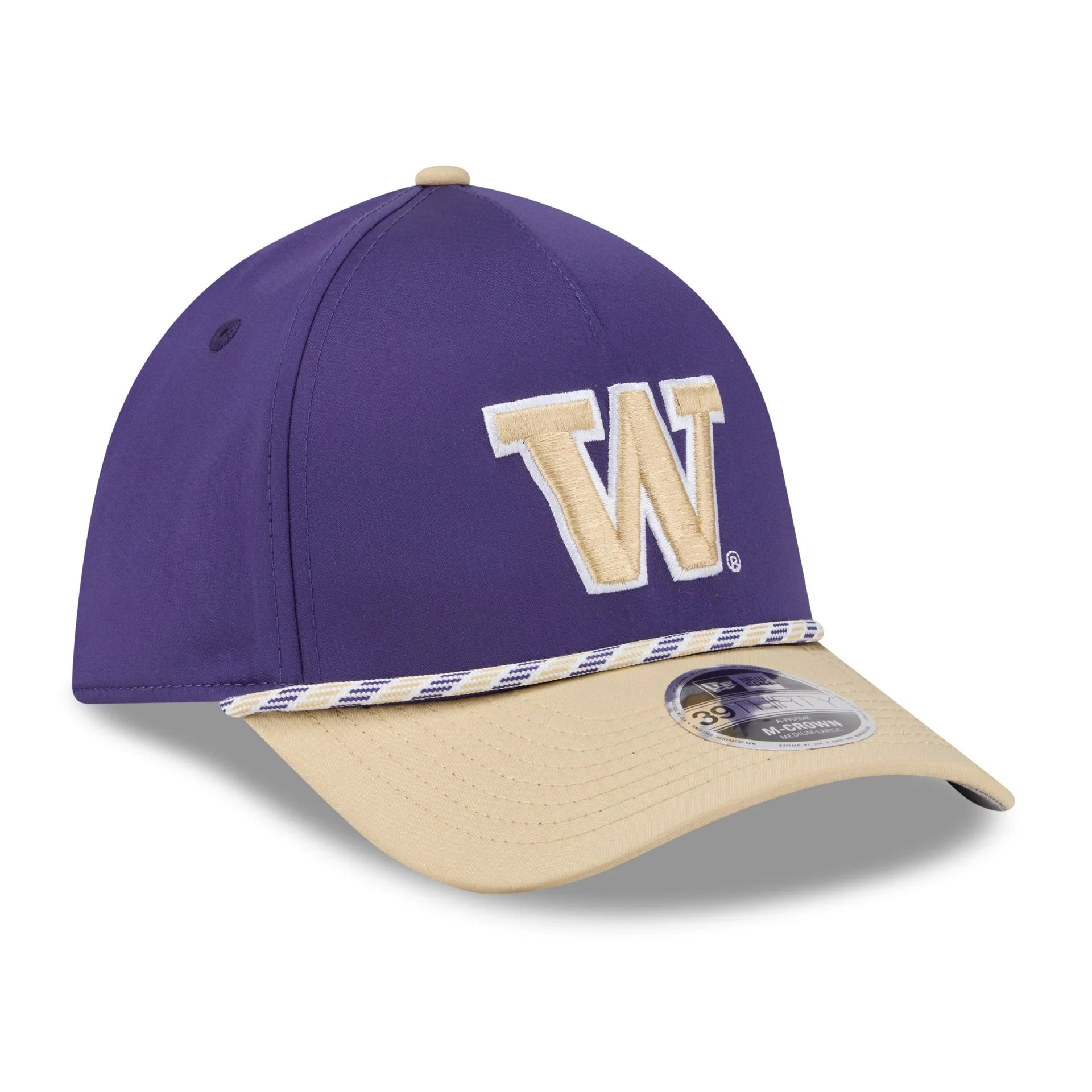 New Era Purple Gold Washington Huskies 39Thirty A-Frame Rope Featherweight Stretch Fit Hat - Image 2