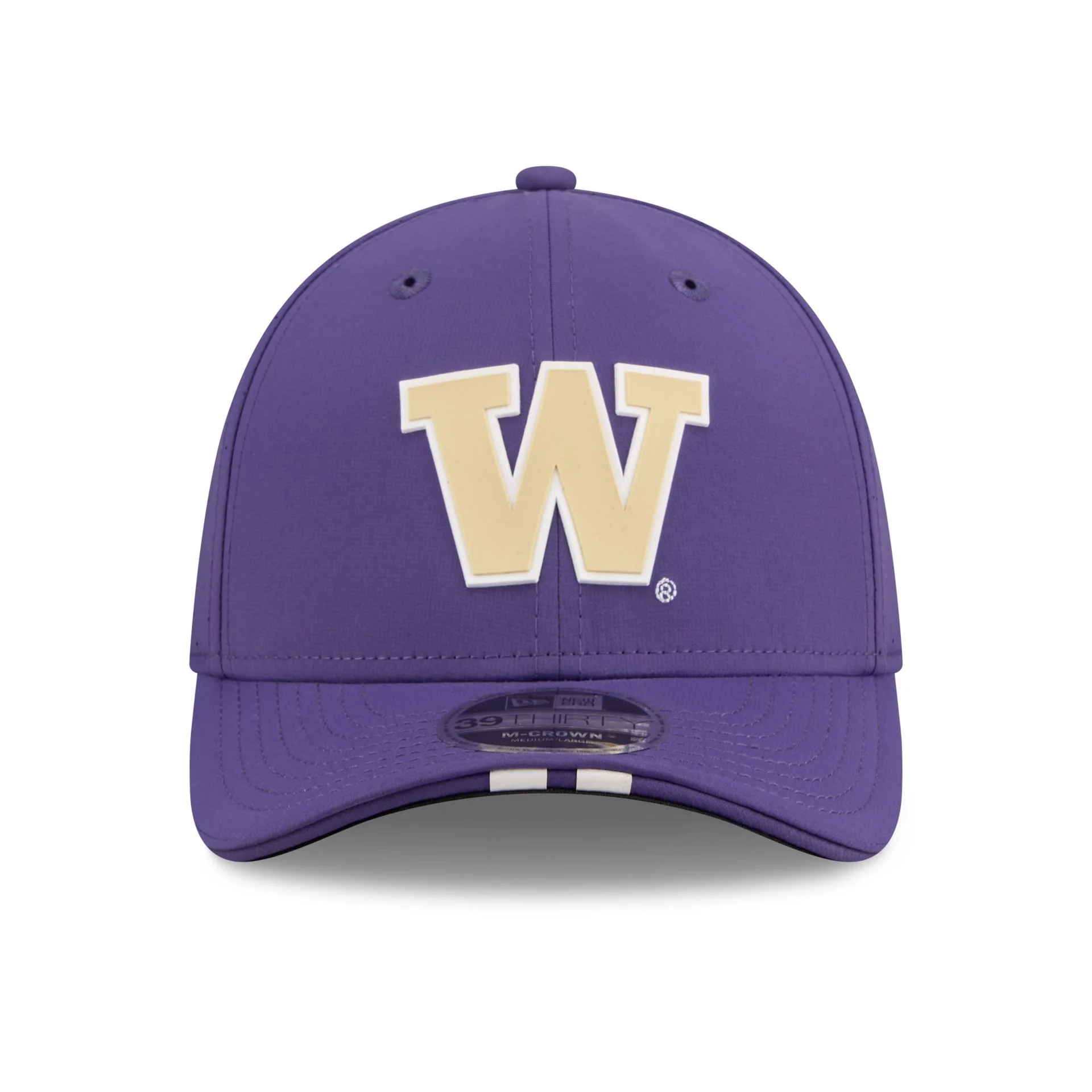 New Era Purple Washington Huskies 39Thirty ASSIST Silicone Logo Stretch Fit Hat - Image 3