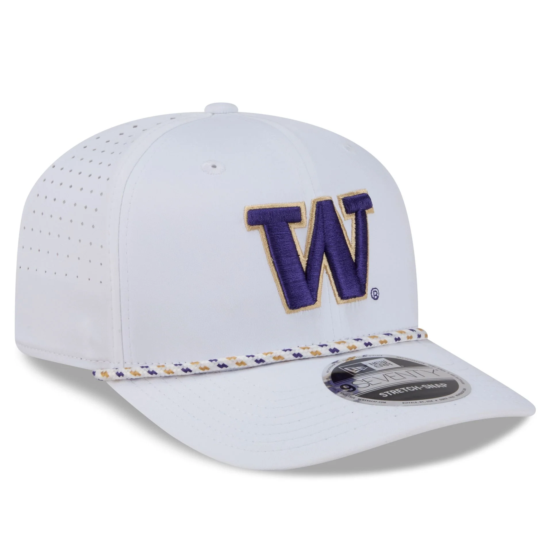 New Era White Washington Huskies 9Seventy Sport Stretch Snap Adjustable Hat - Image 2