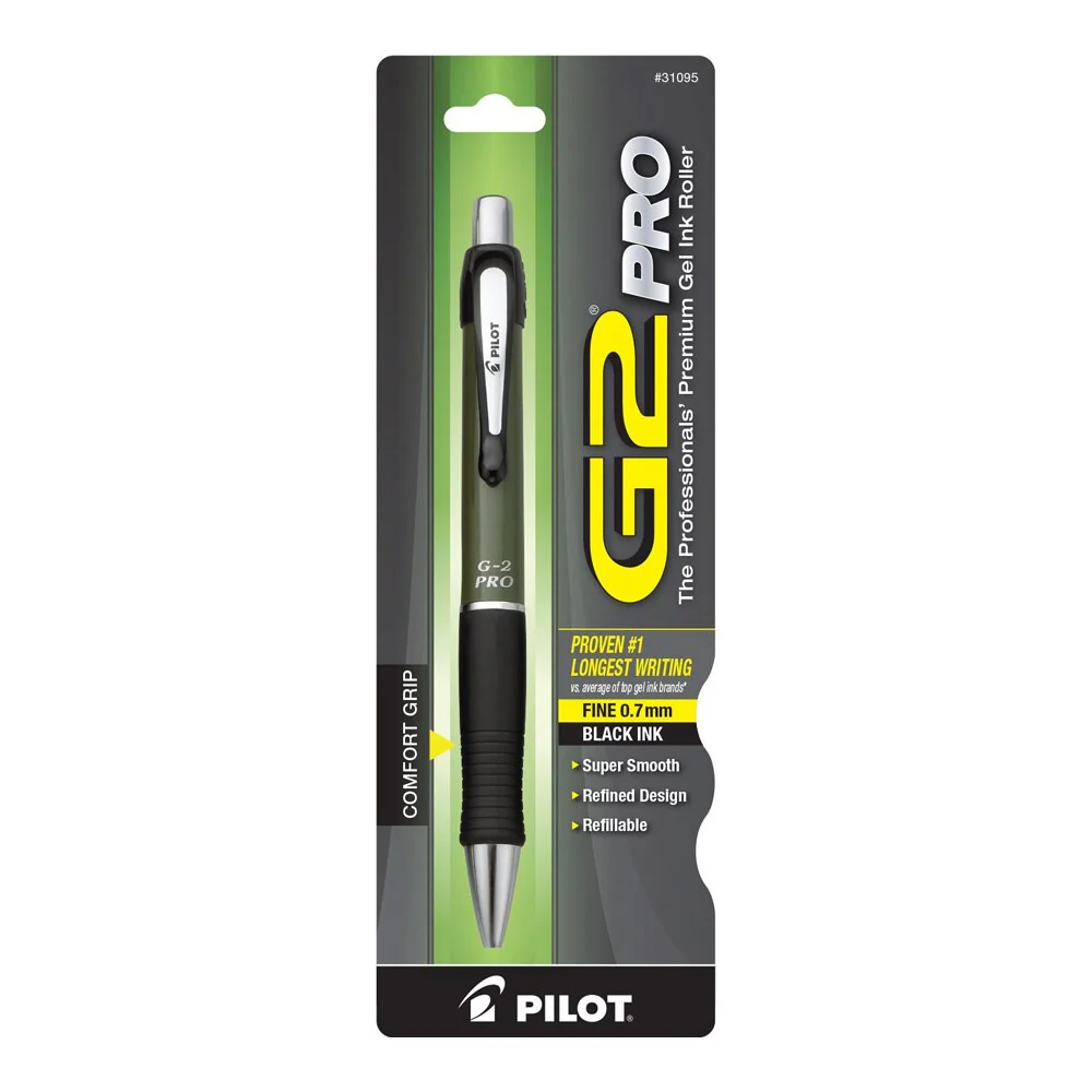 Pilot G2 Pro Assorted Fine Point .7mm Retractable Gel Pen