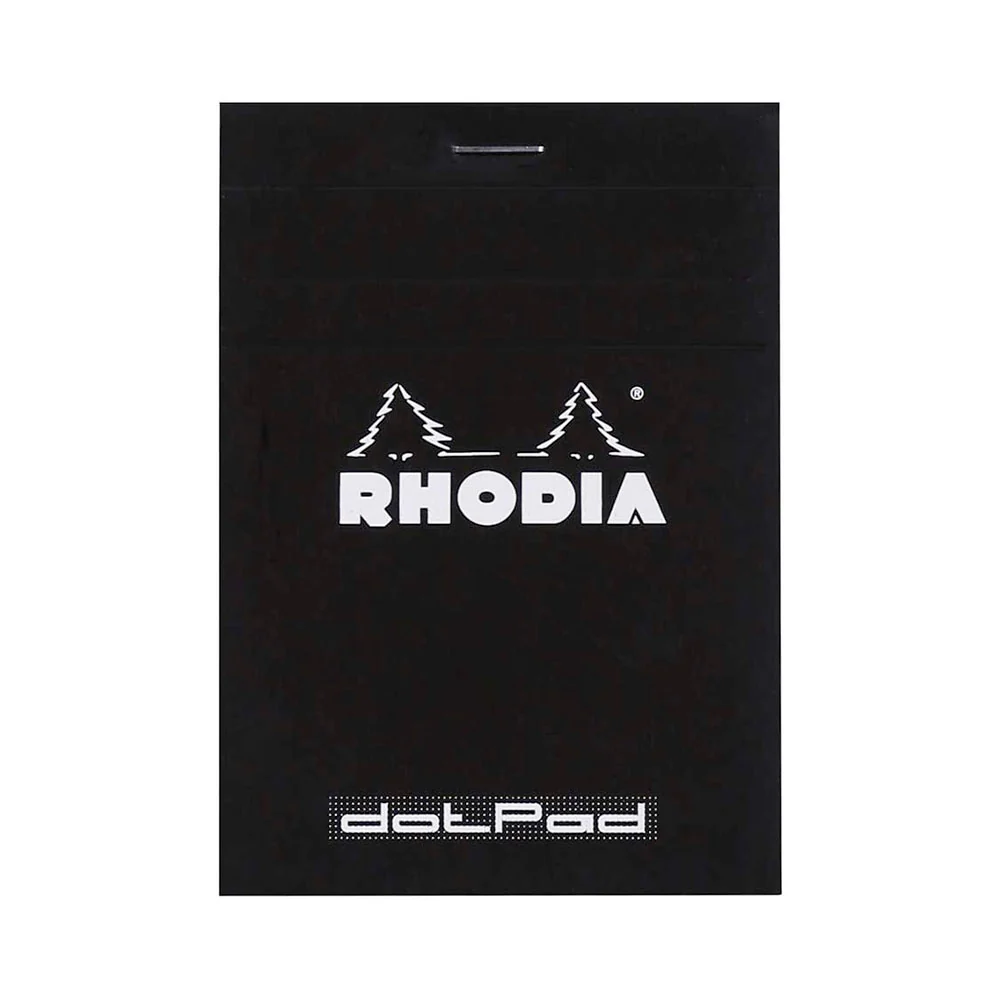 Rhodia Black 3-3/8"x4-3/4" Dot Top Stapled 80ct - Image 2