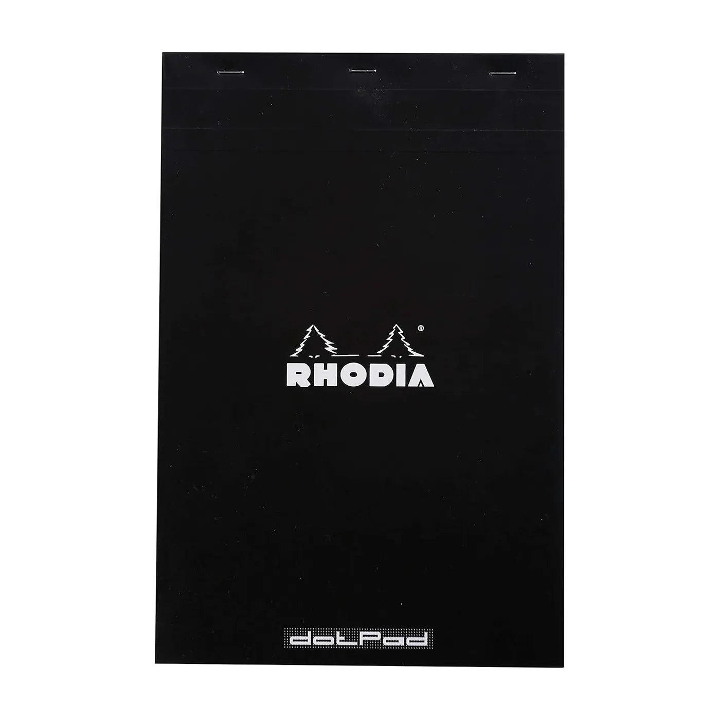 Rhodia Black 8.25"x12.5" Dot Top Stapled 80ct