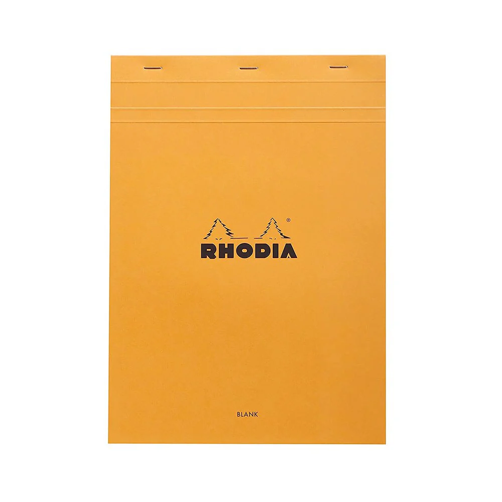 Rhodia Orange 8.25"x11.75" Blank Top Stapled Pad 80ct - Image 2