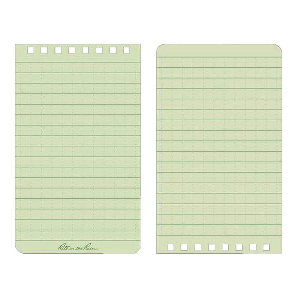 Rite in the Rain Green 3"x5" Top Spiral Memo Notebook 50ct - Image 2