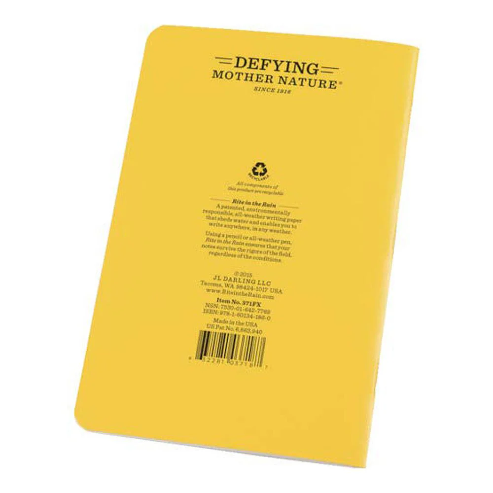Rite in the Rain Yellow 4-5/8"x7" Stapled Journal 24ct - Image 4