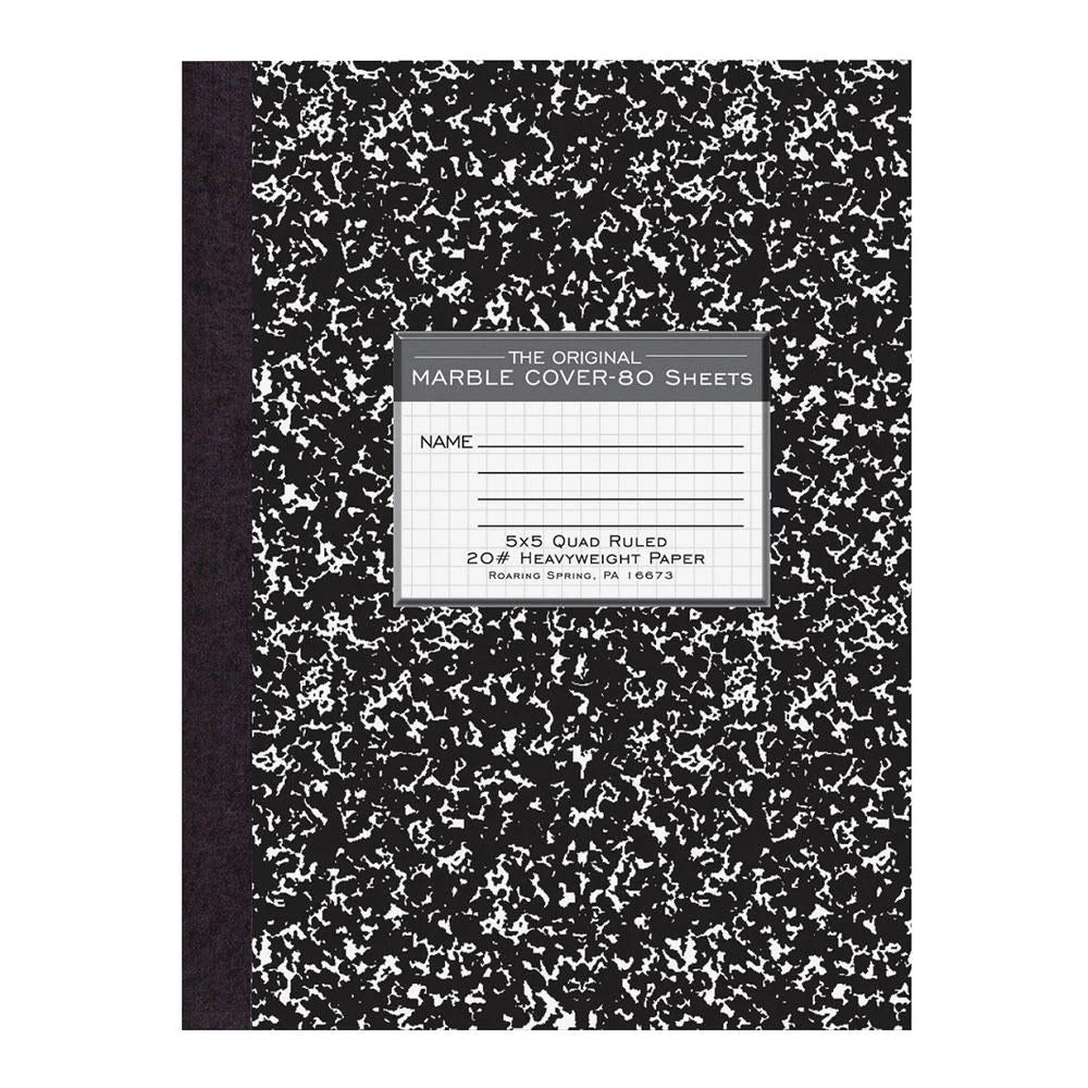 Roaring Spring Black Quad Rule Heavyweight Composition Notebook