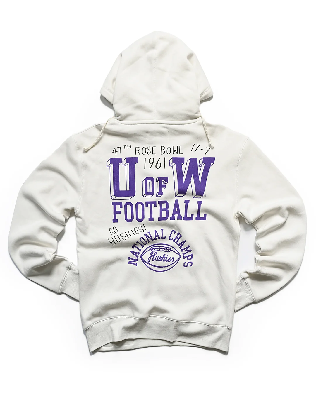 ROF Unisex 1960 National Champs W Husky Head Hoodie - Image 3