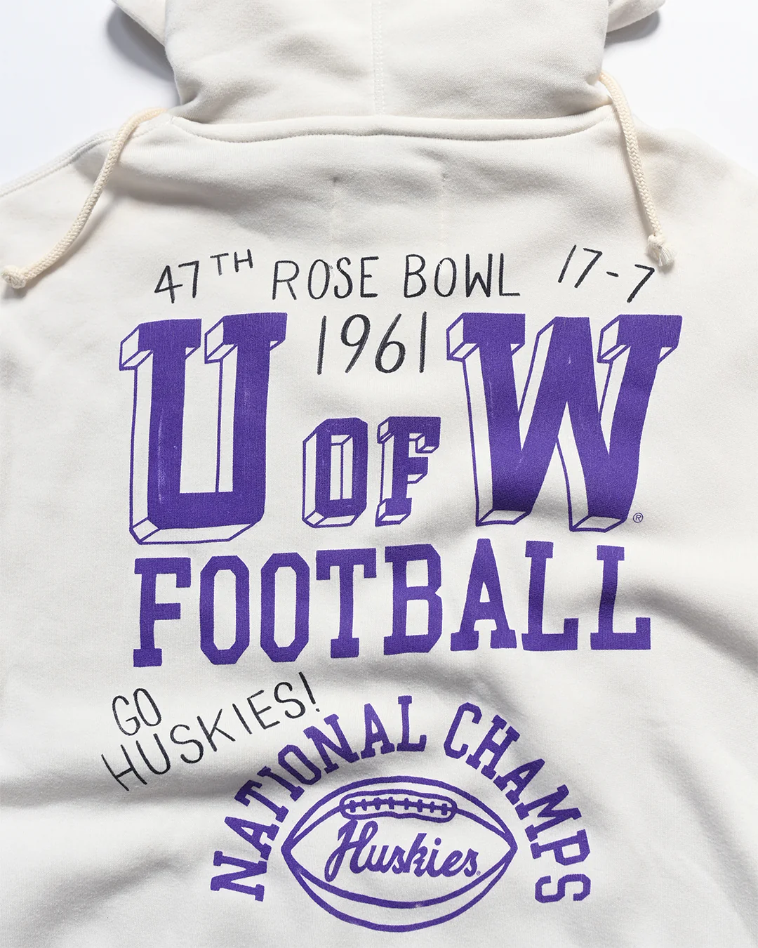 ROF Unisex 1960 National Champs W Husky Head Hoodie - Image 4