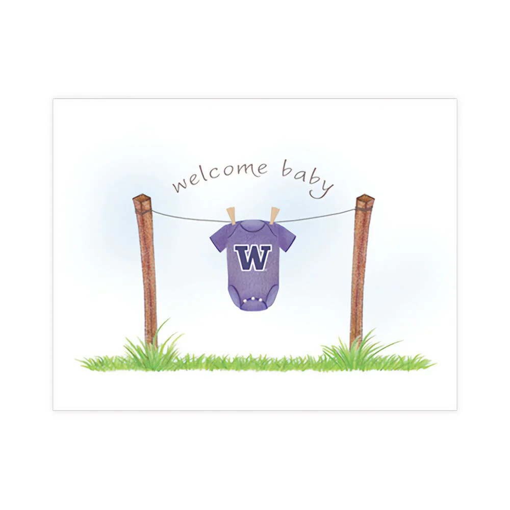 SayangNari W Welcome Baby Clothesline Onesie Greeting Card - Image 2