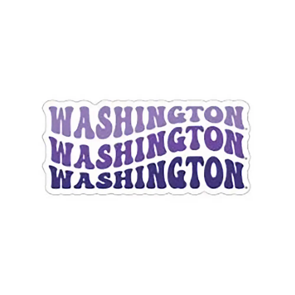SDS Purple Washington x3 Groovy Rugged Sticker 3.5"
