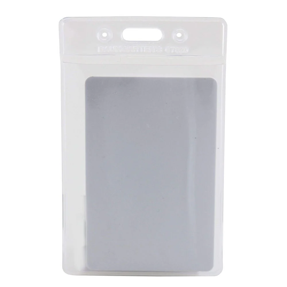 Sicurix Clear Vinyl Vertical ID Badge Holder