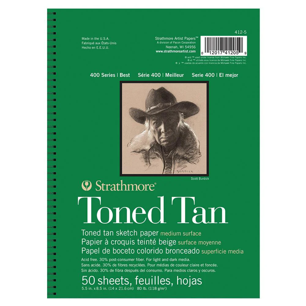 Strathmore 400 Series Toned Tan Sketch Spiral Pad