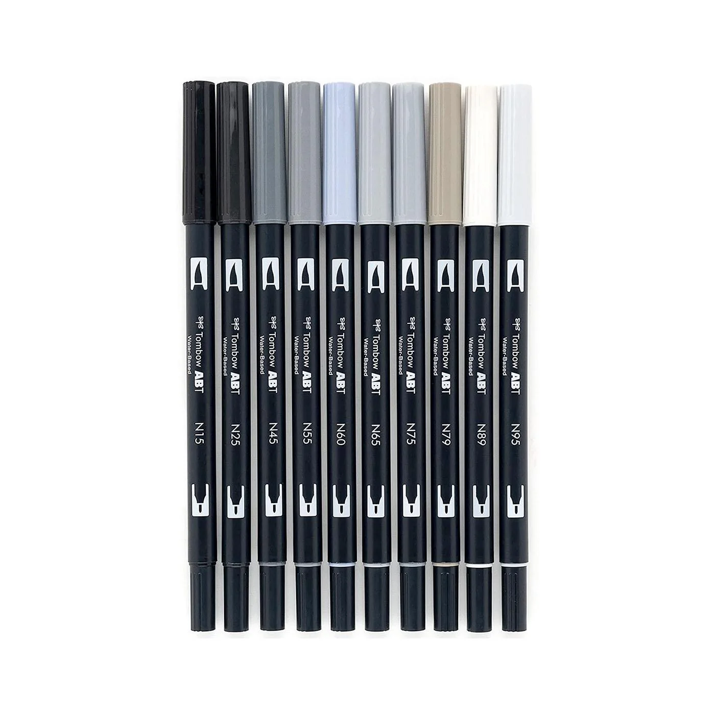 Tombow Grayscale Palette Dual-Tip Brush Pen Set 10 piece - Image 2