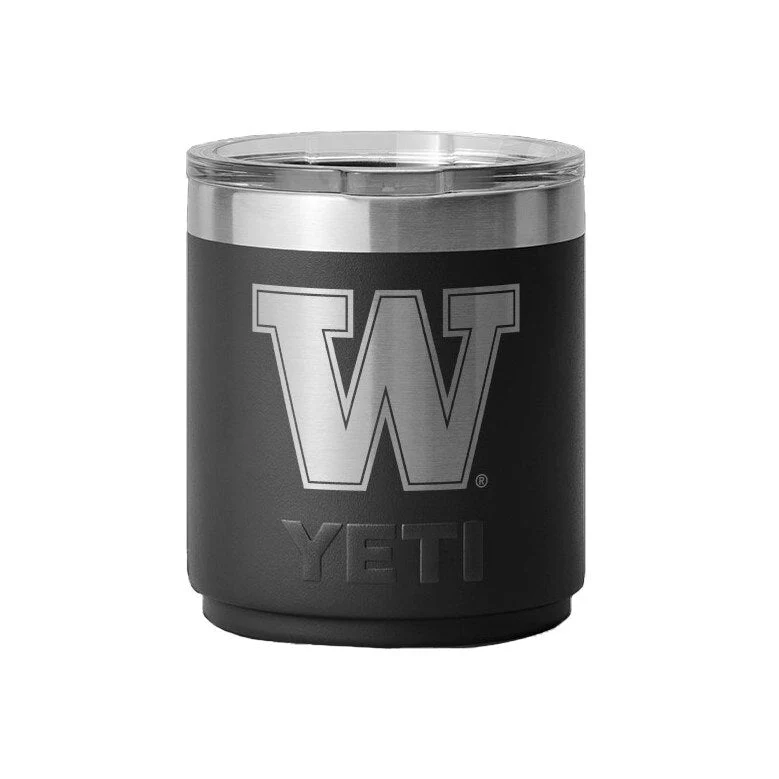 YETI Black W Rambler Lowball with Magslider Lid 10oz